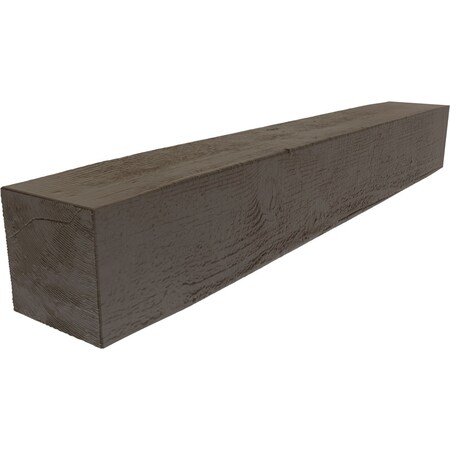 Ekena Millwork Rough Sawn Faux Wood Fireplace Mantel, NaturaL x 6"D x 60"W MANURS06X06X60HD